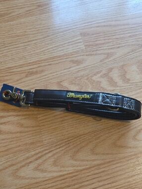 Wrangler Brown Leather Strap with Brass Hardware and Yellow Logo